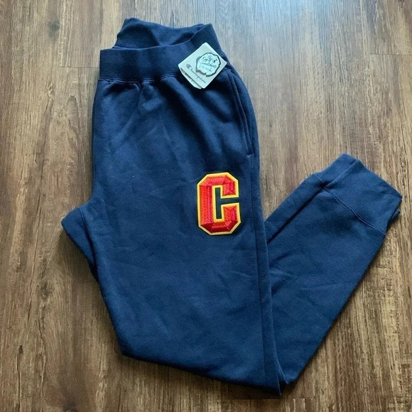 Champion Pants Big C Embroidered Jogger Fleece Sweatpants Blue Men’s XL New - Picture 2 of 10